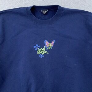 Local Motion Hawaii Sweatshirt Mens Small Navy Crewneck Butterfly‎ Graphic Surf